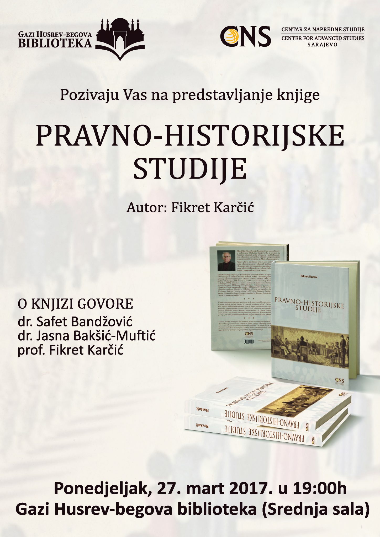 POZIV: Promocija knjige prof. Fikreta Karčića