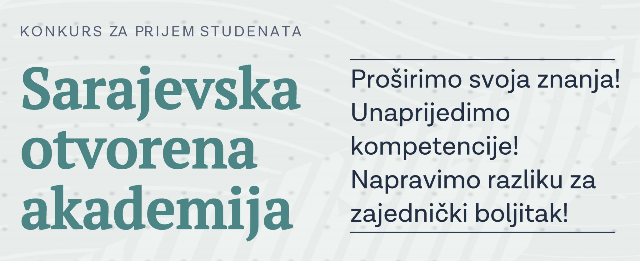 Konkurs za prijem studenata: Sarajevska otvorena akademija